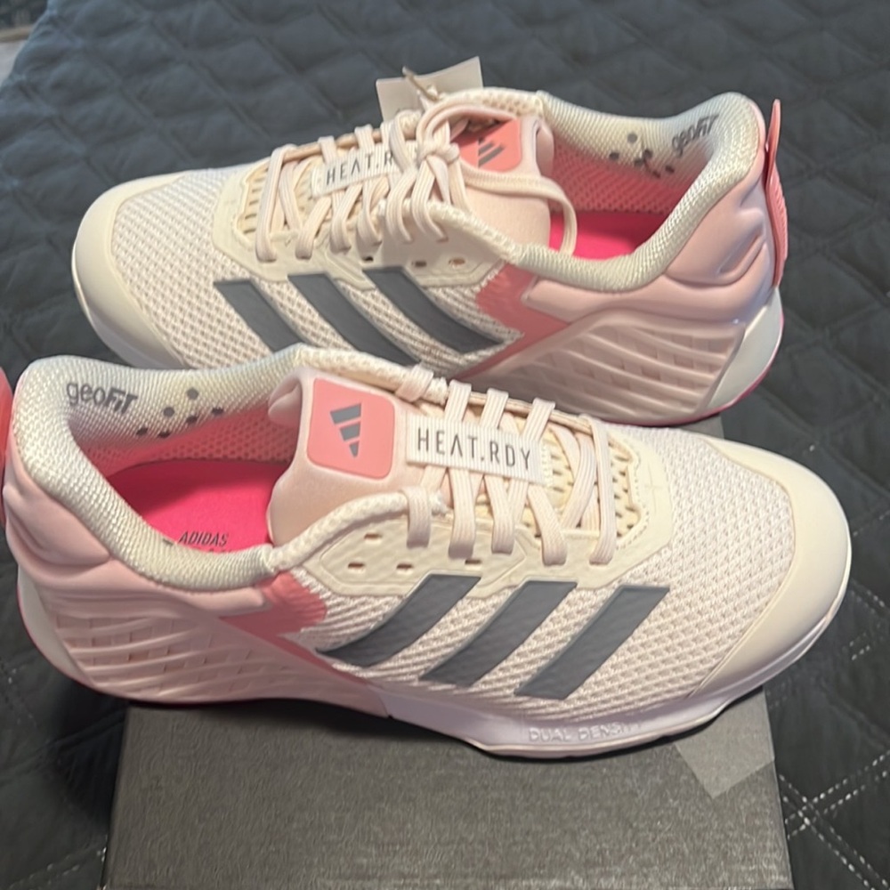 adidas Women's Athletic Shoes in Pink and Gray